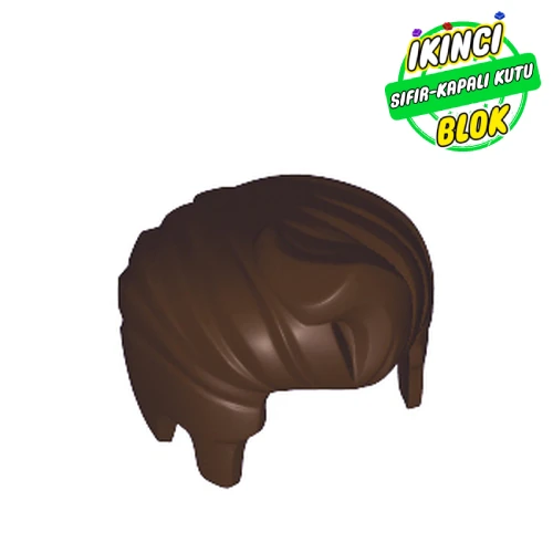 LEGO® Hair Swept Back with Forelock Koyu Kahverengi Sıfır