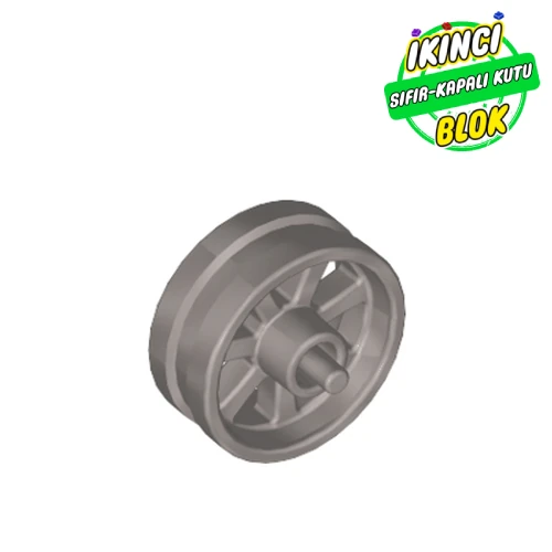 LEGO® Wheel Centre 15 x 6 City Motorcycle with Stub Axles Mat Gümüş Sıfır