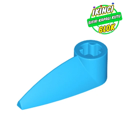 LEGO® Technic Tooth 1 x 3 with Axle Hole [Rounded Underside] Koyu Azur Sıfır