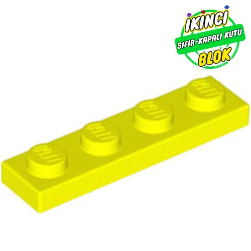 LEGO® Plate 1 x 4 Canlı Sarı Sıfır