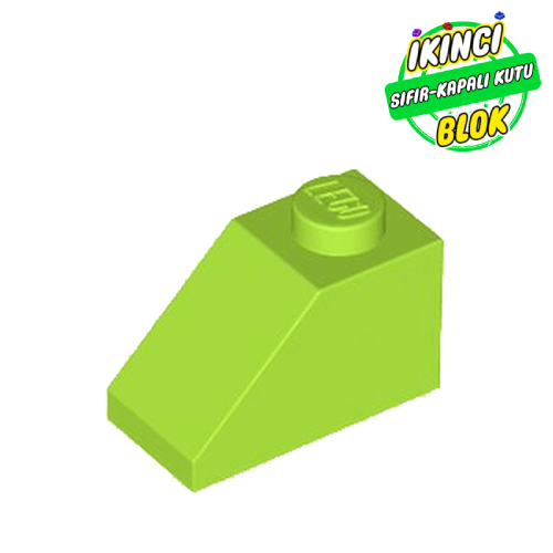 LEGO® 2 x 1 45 Derece Eğimli Parça Limon Yeşili Sıfır