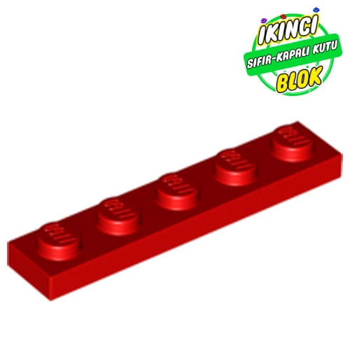 LEGO® Plate 1 x 5 Kırmızı Sıfır