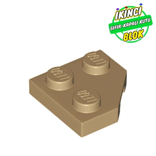LEGO® 2 x 2 Kesik Kenarlı Plaka Koyu Bej Sıfır