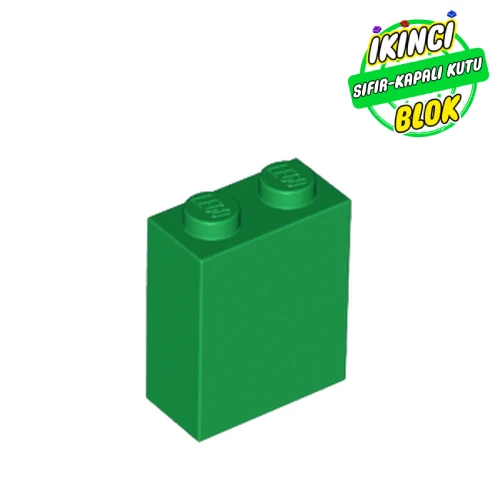 LEGO® Brick 1 x 2 x 2 with Inside Stud Holder Yeşil Sıfır