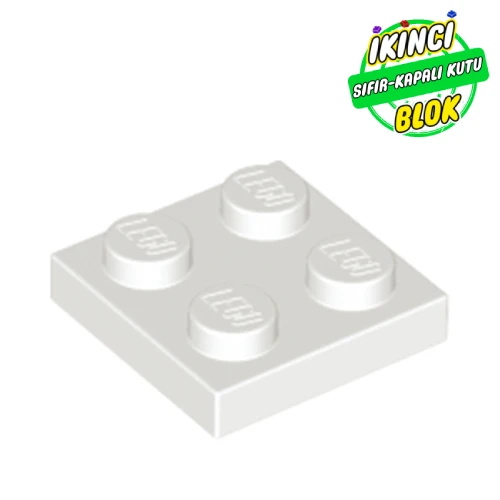 LEGO® Plate 2 x 2 Beyaz Sıfır