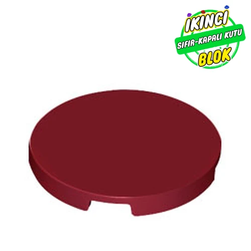 LEGO® Tile Round 3 x 3 Koyu Kırmızı Sıfır