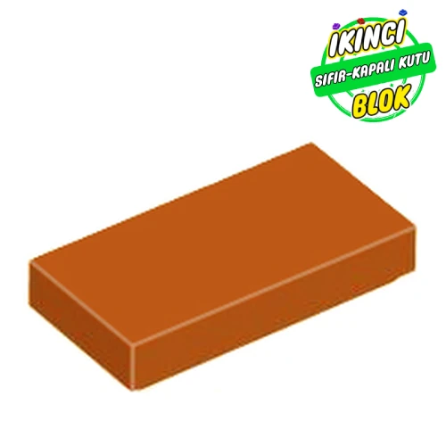 LEGO® Tile 1 x 2 with Groove Koyu Turuncu Sıfır