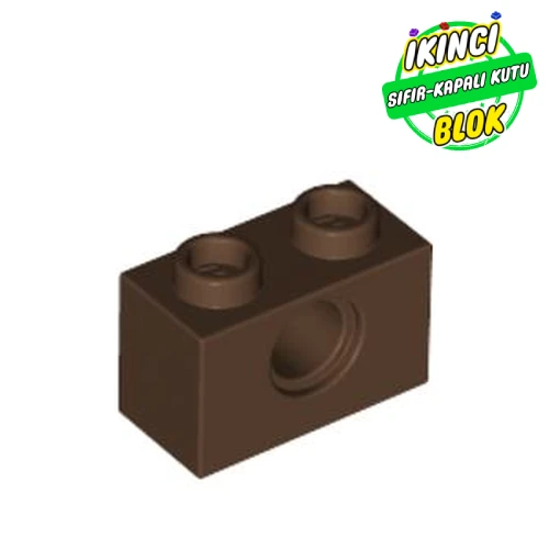 LEGO® Technic Brick 1 x 2 [1 Pin Hole] Kahverengi Sıfır