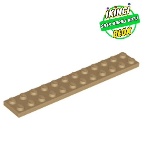 LEGO® Plate 2 x 12 Koyu Bej Sıfır