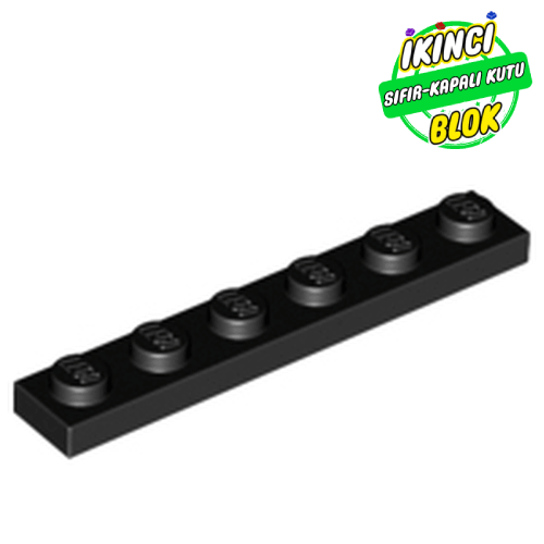 LEGO® 1 x 6 Plaka Siyah Sıfır