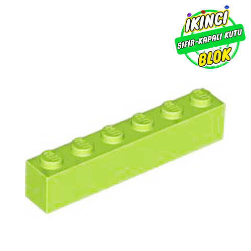 LEGO® 1 x 6 Tuğla Limon Yeşili Sıfır