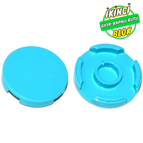 LEGO® Tile Round 2 x 2 with Bottom Stud Holder Orta Azur Sıfır