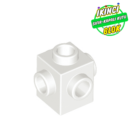 LEGO® 1 x 1 4 Yan Açık Studlı Tuğla Beyaz Sıfır