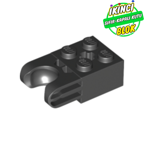 LEGO® 2 x 2 Top Bağlantılı Orta Aks Girişli Tuğla Siyah Sıfır