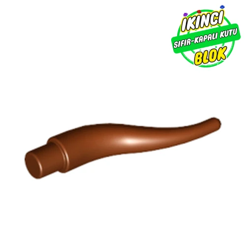 LEGO® Animal Body Part, Horn (Cattle) / Tentacle / Vine / Branch / Tongue - Long Kırmızımsı Kahverengi Sıfır