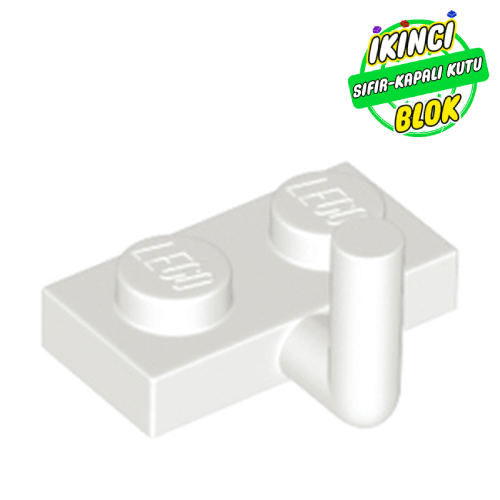 LEGO® 1 x 2 Yukarı Yönlü Çubuklu Modifiye Plaka Beyaz Sıfır