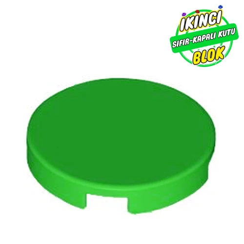 LEGO® 2 x 2 Kavisli Düz Plaka Parlak yeşil Sıfır