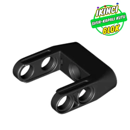 LEGO® Technic Pin Connector Toggle Joint Smooth Double with Axle and Pin Holes Siyah Sıfır