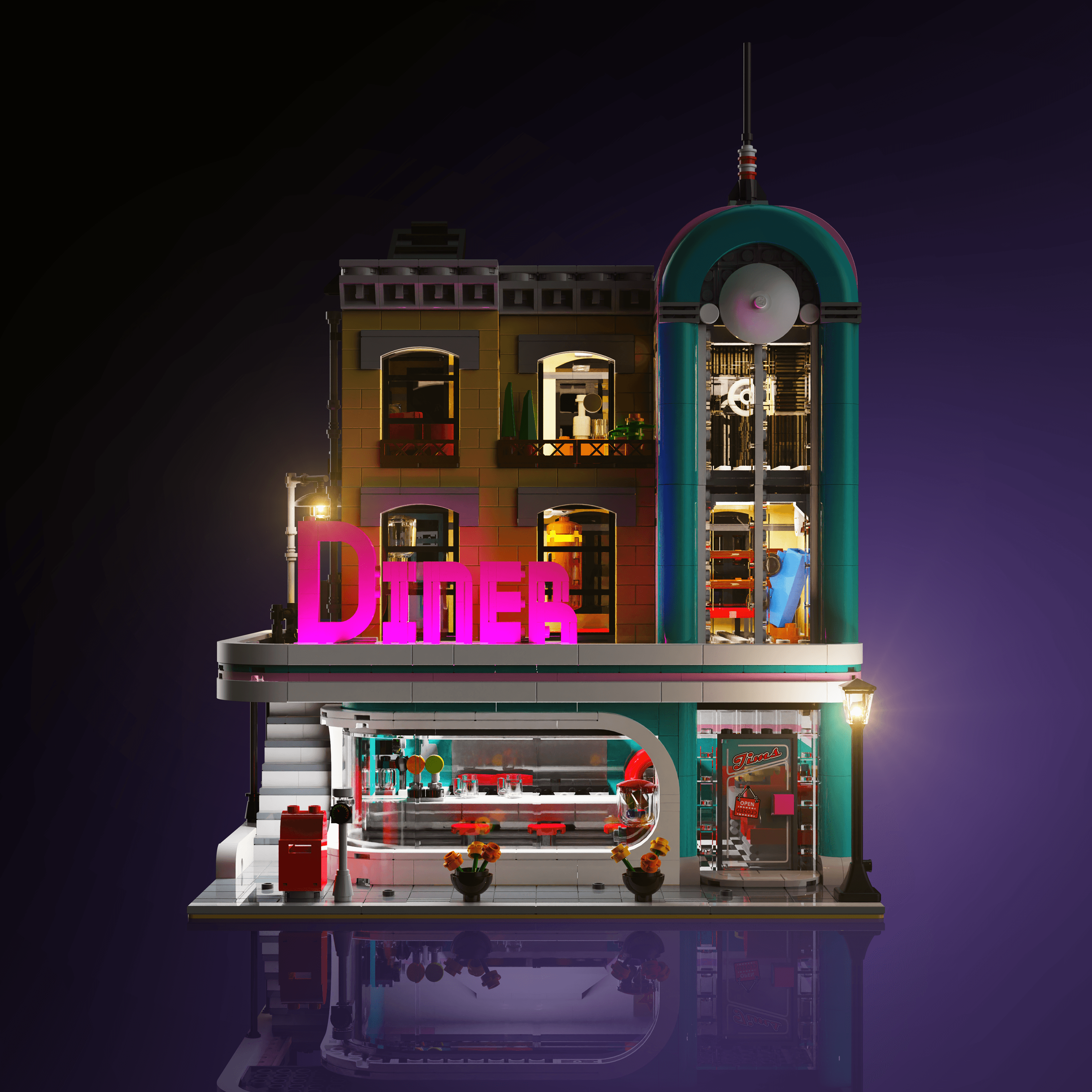 LEGO® 10260 Downtown Diner Işık Kiti