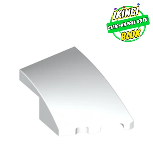 LEGO® Slope Curved 3 x 2 with Stud Notch Right Beyaz Sıfır