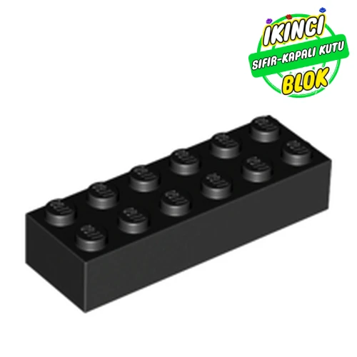 LEGO® 2 x 6 Tuğla Siyah Sıfır