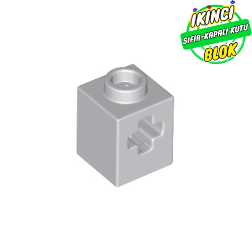 LEGO® 1 x 1 Aks Girişli Tuğla Açık Mavimsi Gri Sıfır
