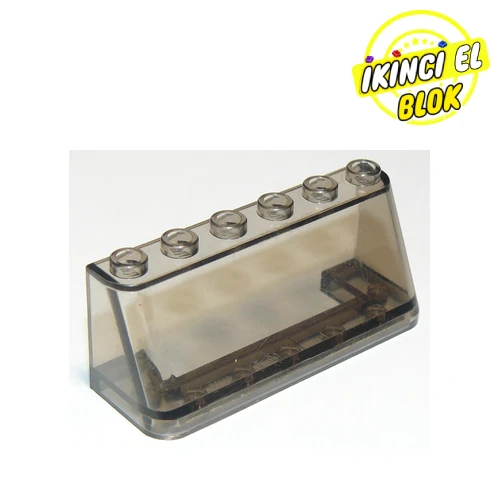 LEGO® 2 x 6 x 2 Ön Cam Şeffaf Kahverengi İkinci El