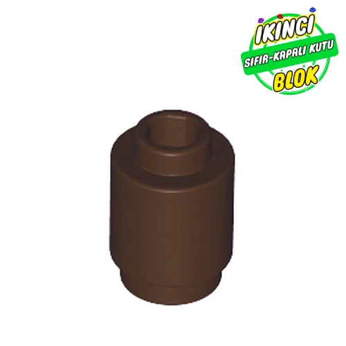 LEGO® Brick Round 1 x 1 Open Stud Koyu Kahverengi Sıfır