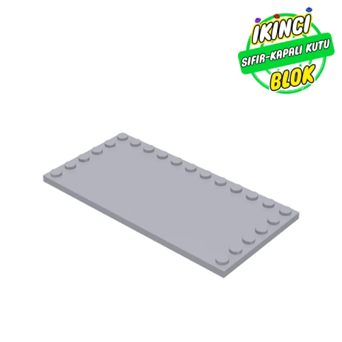 LEGO® Plate Special 6 x 12 with Studs on 3 Edges Açık Mavimsi Gri Sıfır