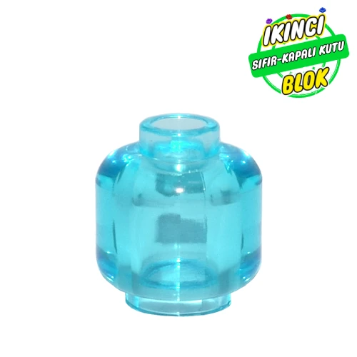 LEGO® Şeffaf Minifigür Kafa ŞEffaf Açık Mavi Sıfır