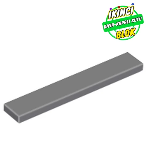 LEGO® Tile 1 x 6 with Groove Koyu Mavimsi Gri Sıfır