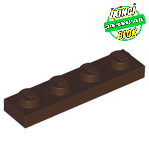 LEGO® Plate 1 x 4 Koyu Kahverengi Sıfır
