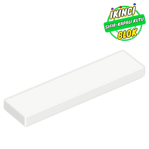 LEGO® Tile 1 x 4 with Groove Beyaz Sıfır