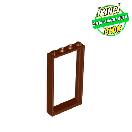 LEGO® Door Frame 1 x 4 x 6 Type 2 Kırmızımsı Kahverengi Sıfır