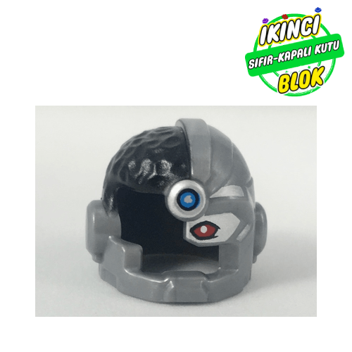 LEGO® Cyborg Minifigür Kaskı Metalik Gümüş Sıfır