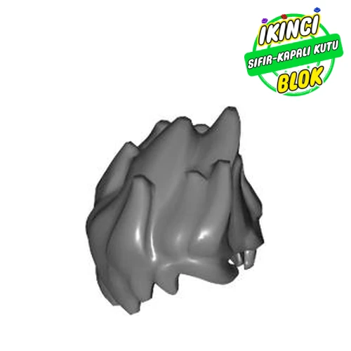 LEGO® Hair Tousled and Spiked Up Very High Koyu Mavimsi Gri Sıfır