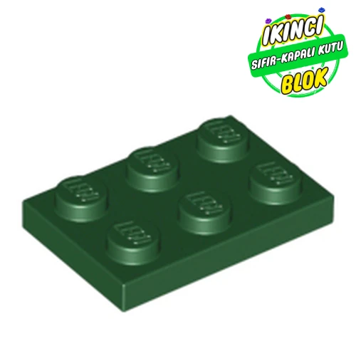 LEGO® Plate 2 x 3 Koyu Yeşil Sıfır