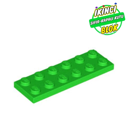 LEGO® Plate 2 x 6 Parlak Yeşil Sıfır