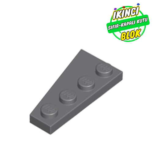 LEGO® 4 x 2 Sağ Köşe Plaka Koyu Mavimsi Gri Sıfır