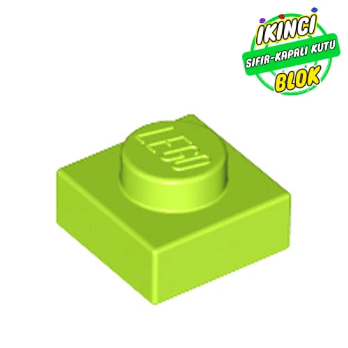 LEGO® Plate 1 x 1 Limon Yeşili Sıfır