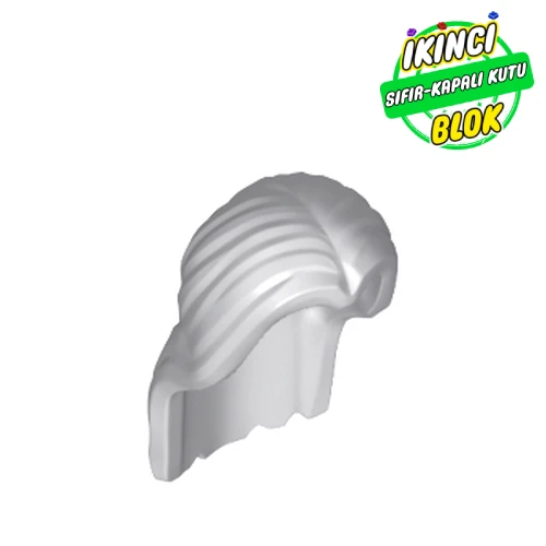 LEGO® Hair Long Parted in Center Açık Mavimsi Gri Sıfır