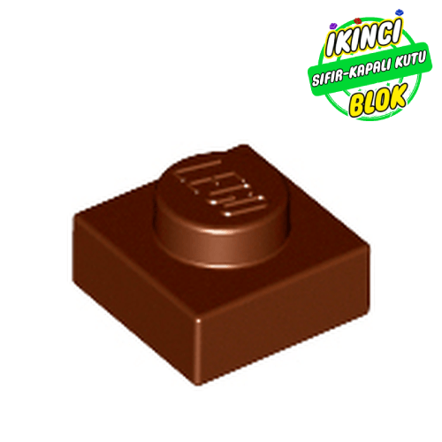 LEGO® 1 x 1 Plaka Kızıl Kahverengi Sıfır