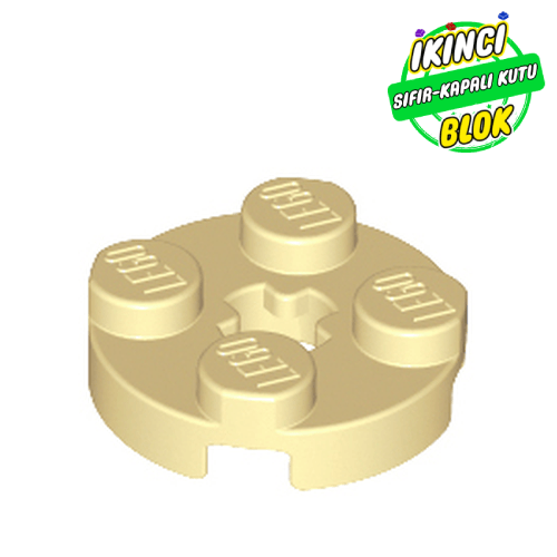 LEGO® 2 x 2 Aks Girişli Daire Plaka Bej Sıfır