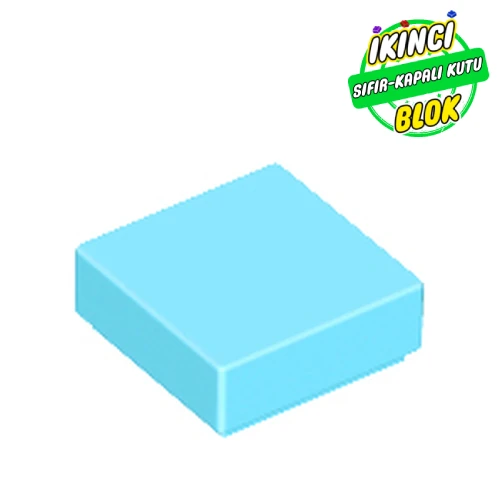 LEGO® Tile 1 x 1 with Groove Orta Azur Sıfır