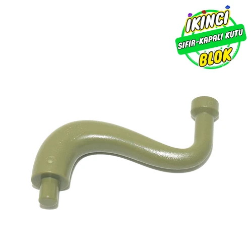 LEGO® Animal Body Part / Plant, Tail / Trunk / Tentacle / Tongue / Vine / Tree Branch (Long Tip) Zeytin Yeşili Sıfır