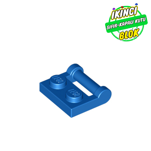 LEGO® 1 x 2 Çubuk Çıkışlı Plaka Mavi Sıfır