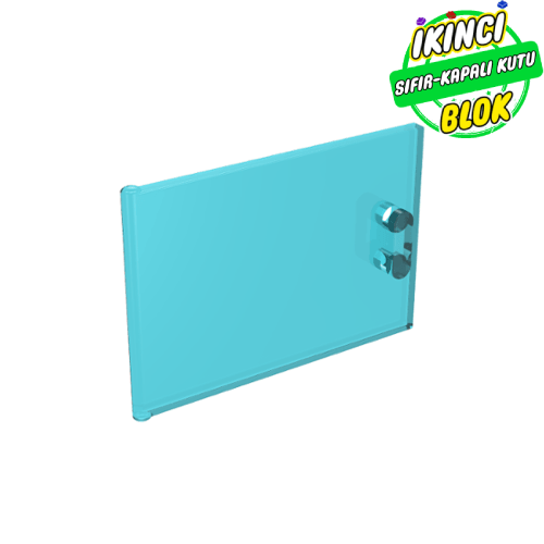 LEGO® 2 x 3 x 2 Hazne Kapağı Şeffaf Açık Mavi Sıfır