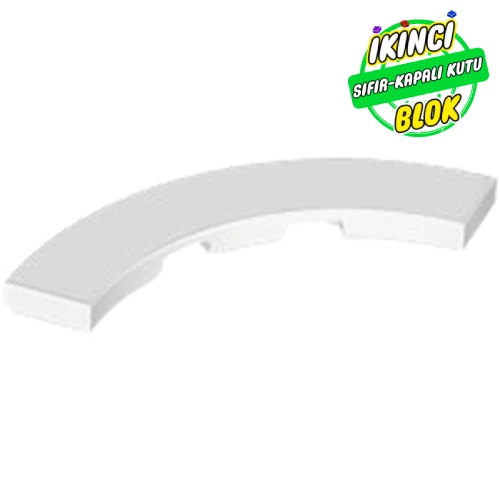 LEGO® Tile 4 x 4 Curved, Macaroni Beyaz Sıfır