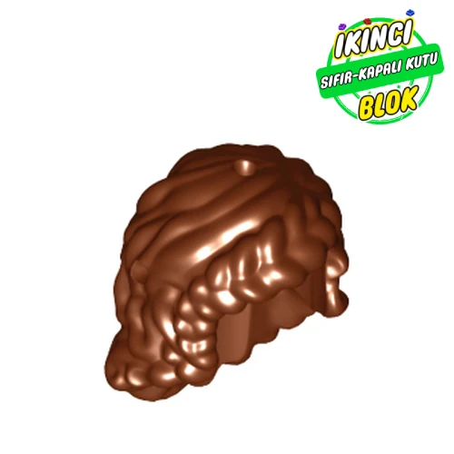 LEGO® Hair Long Wavy with Side French Braid Kırmızımsı Kahverengi Sıfır