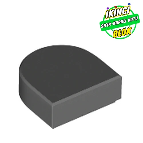 LEGO® Tile Round 1 x 1 Half Circle Koyu Mavimsi Gri Sıfır